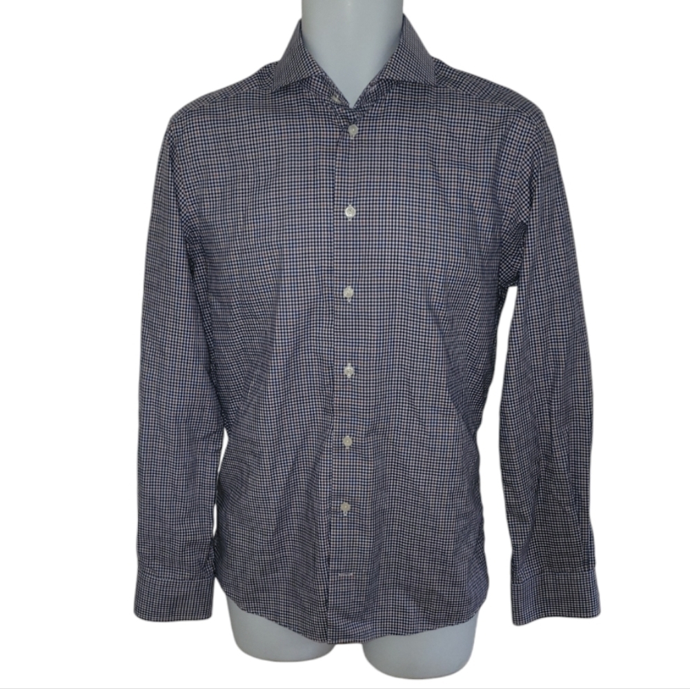 Eton Slim Fit Check Casual Lux Shirt - Men's S